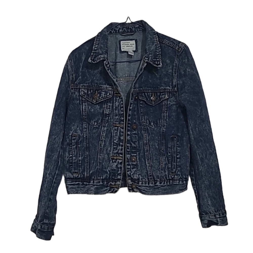 Forever 21 Premium Denim Acid Wash Jean Jacket